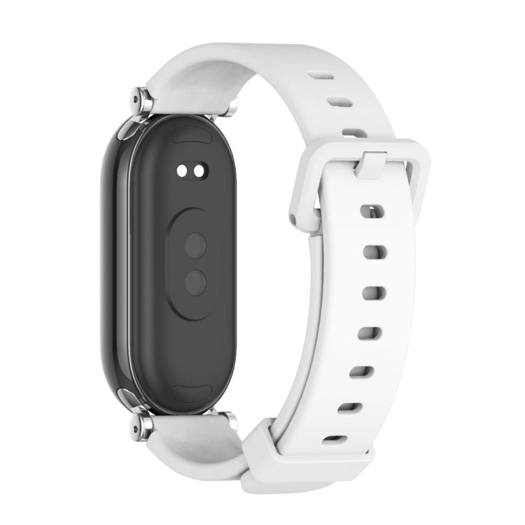 For Xiaomi Smart Band 10 / 9 / 8 Mijobs GT4 Silicone Breathable Watch Band(White Silver) - free shipping - PMc TechLife - Order now!