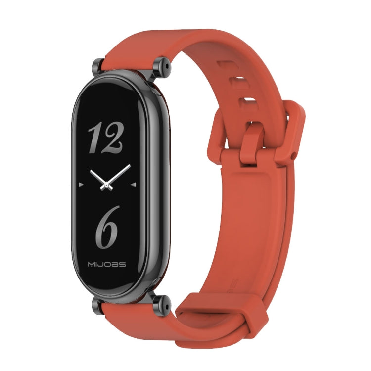 For Xiaomi Smart Band 10 / 9 / 8 Mijobs GT4 Silicone Breathable Watch Band(Orange Black) - free shipping - PMc TechLife - Order now!