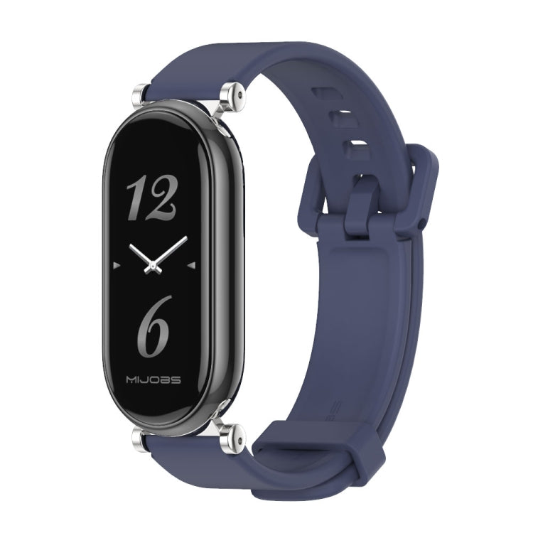 For Xiaomi Smart Band 10 / 9 / 8 Mijobs GT4 Silicone Breathable Watch Band(Midnight Blue Silver) - free shipping - PMc TechLife - Order now!