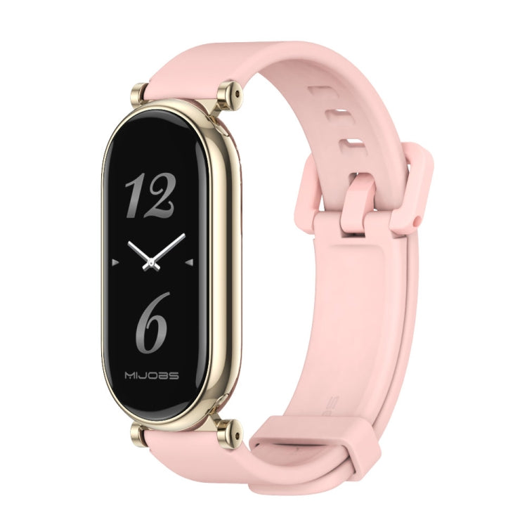 For Xiaomi Smart Band 10 / 9 / 8 Mijobs GT4 Silicone Breathable Watch Band(Pink Light Gold) - free shipping - PMc TechLife - Order now!