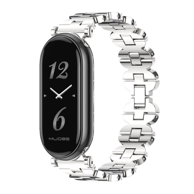 For Xiaomi Smart Band 10 / 9 / 8 Mijobs GT4 Bone Chain Metal Watch Band(Silver) - free shipping - PMc TechLife - Order now!
