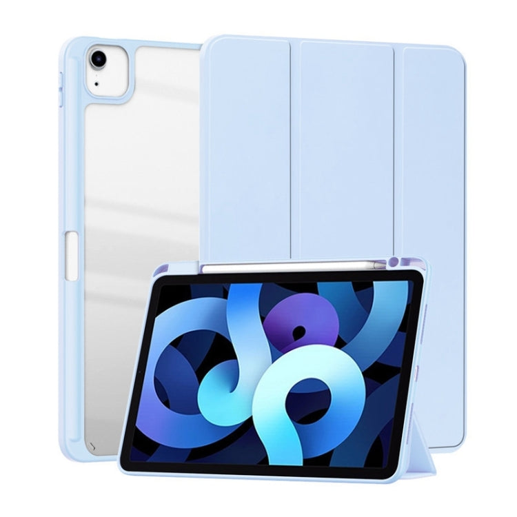 For iPad Pro 11 2022 / 2021 / 2020 ZGA Tri-Fold Voltage Smart Leather Tablet Case(Ice Blue) - free shipping - PMc TechLife - Order now!