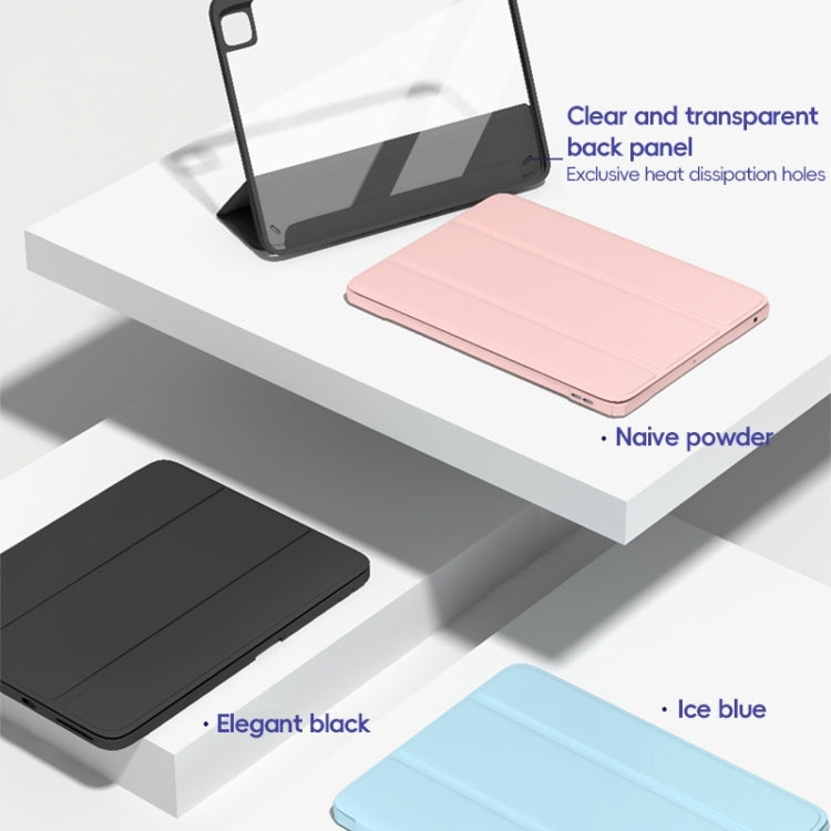 For iPad 10.2 2021/2020/2019 ZGA Tri-Fold Voltage Smart Leather Tablet Case(Ice Blue) - free shipping - PMc TechLife - Order now!