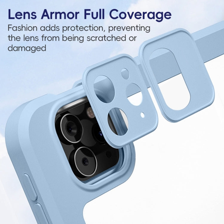 For iPad Pro 12.9 2022/2021/2020 ZGA Tri-Fold 360 Rotation Smart Leather Tablet Case(Blue) - free shipping - PMc TechLife - Order now!