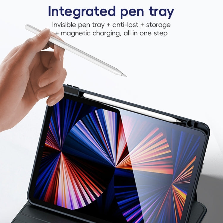 For iPad mini 6 / mini 2024 ZGA Tri-Fold 360 Rotation Smart Leather Tablet Case(Black) - free shipping - PMc TechLife - Order now!