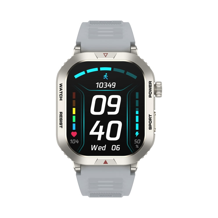 ZW66 2.01 inch BT5.1 Fitness Wellness Smart Watch, Support Bluetooth Call / Sleep / Blood Oxygen / Heart Rate / Blood Pressure Health Monitor(Silver) - Android Watch by PMC TechLife | Online Shopping South Africa | PMC TechLife | Buy Now Pay Later Mobicred