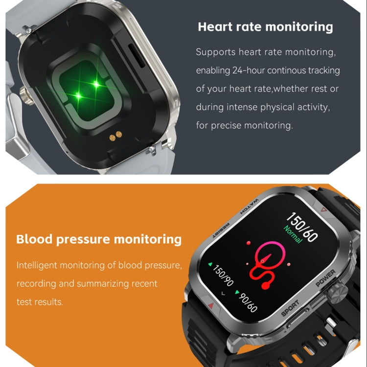 ZW66 2.01 inch BT5.1 Fitness Wellness Smart Watch, Support Bluetooth Call / Sleep / Blood Oxygen / Heart Rate / Blood Pressure Health Monitor(Black) - Android Watch by PMC TechLife | Online Shopping South Africa | PMC TechLife | Buy Now Pay Later Mobicred