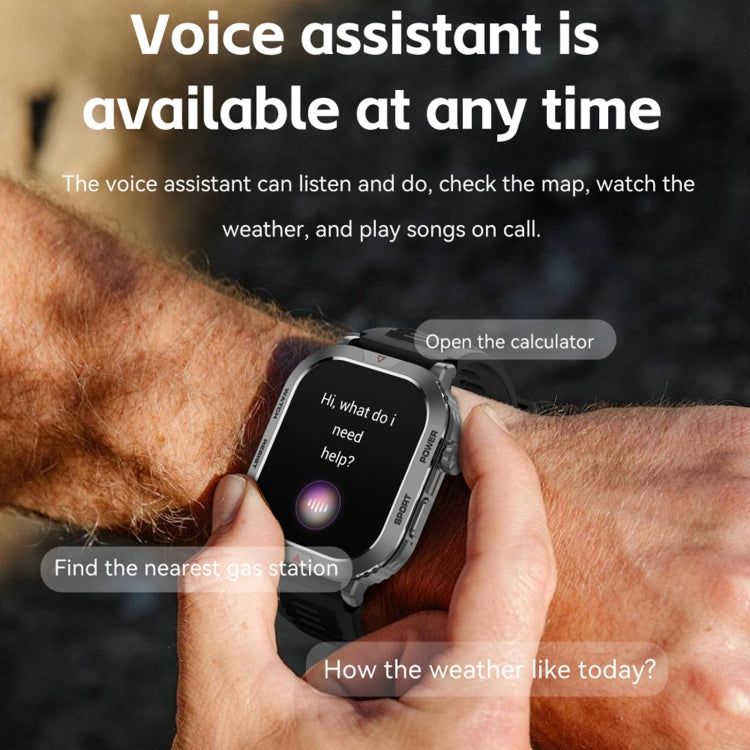 ZW66 2.01 inch BT5.1 Fitness Wellness Smart Watch, Support Bluetooth Call / Sleep / Blood Oxygen / Heart Rate / Blood Pressure Health Monitor(Silver) - Android Watch by PMC TechLife | Online Shopping South Africa | PMC TechLife | Buy Now Pay Later Mobicred