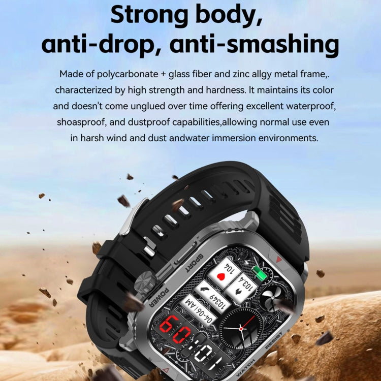 ZW66 2.01 inch BT5.1 Fitness Wellness Smart Watch, Support Bluetooth Call / Sleep / Blood Oxygen / Heart Rate / Blood Pressure Health Monitor(Silver) - Android Watch by PMC TechLife | Online Shopping South Africa | PMC TechLife | Buy Now Pay Later Mobicred
