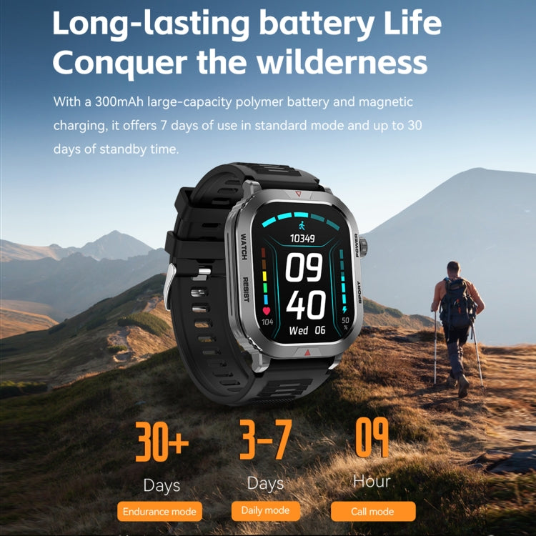 ZW66 2.01 inch BT5.1 Fitness Wellness Smart Watch, Support Bluetooth Call / Sleep / Blood Oxygen / Heart Rate / Blood Pressure Health Monitor(Silver) - Android Watch by PMC TechLife | Online Shopping South Africa | PMC TechLife | Buy Now Pay Later Mobicred