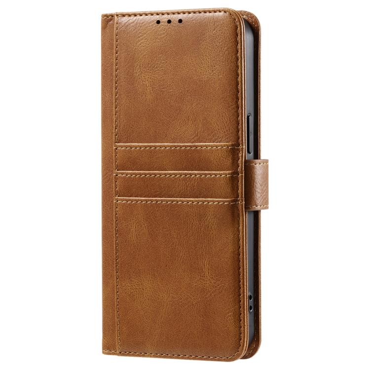 For iPhone 16e Simple 6-Card Wallet Leather Phone Case(Brown) - iPhone 16e Cases by PMC TechLife | Online Shopping South Africa | PMC TechLife | Buy Now Pay Later Mobicred