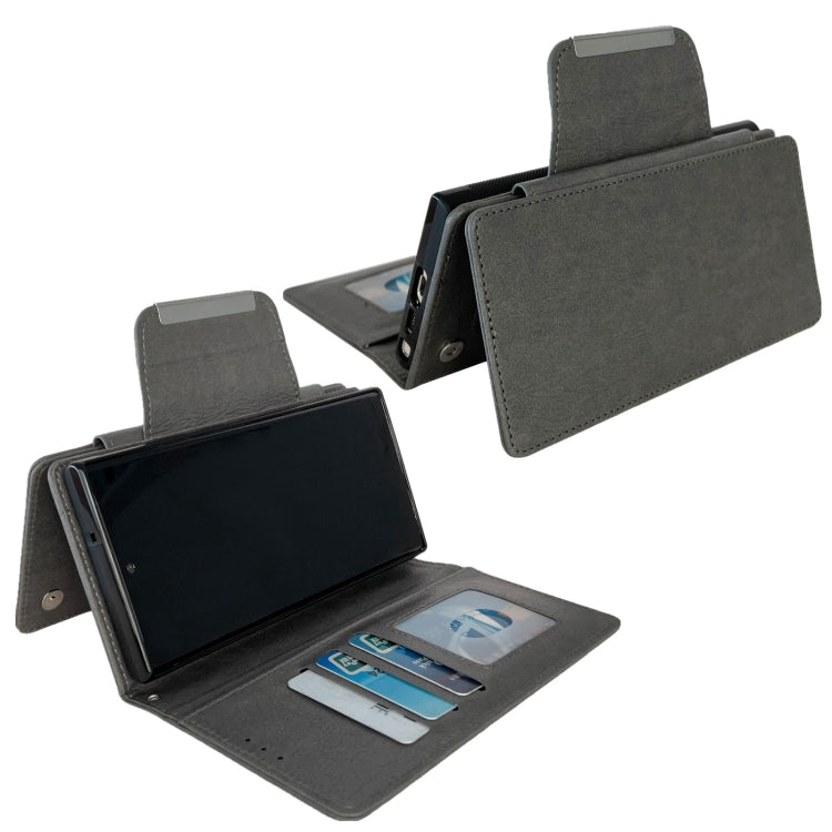 For Google Pixel 8a Multifunctional 7-Card Wallet Leather Phone Case(Grey) - Google Cases by PMC TechLife | Online Shopping South Africa | PMC TechLife | Buy Now Pay Later Mobicred