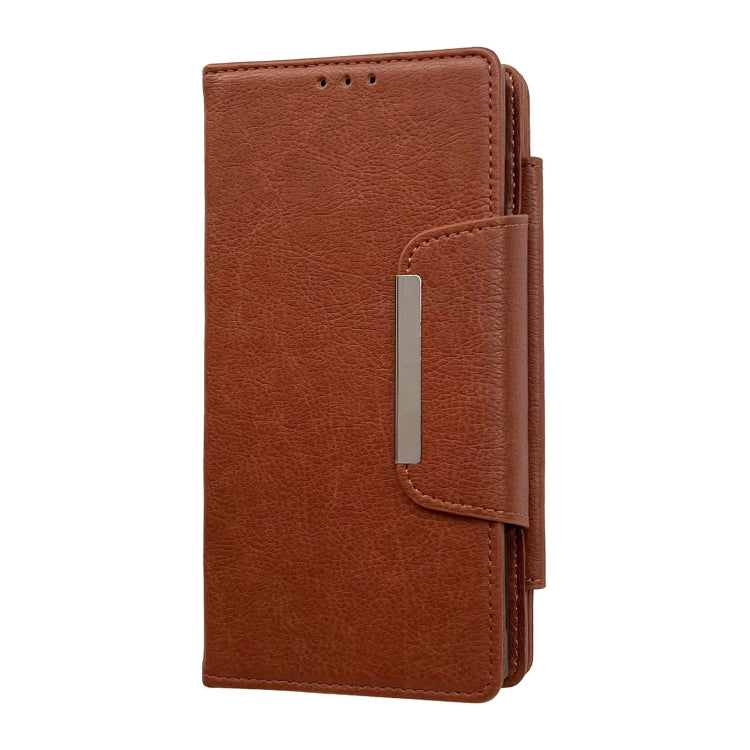 For Google Pixel 6 Pro Multifunctional 7-Card Wallet Leather Phone Case(Brown) - Google Cases by PMC TechLife | Online Shopping South Africa | PMC TechLife | Buy Now Pay Later Mobicred