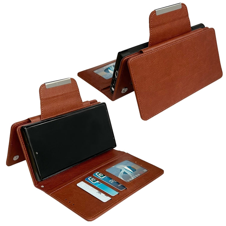 For Google Pixel 6 Pro Multifunctional 7-Card Wallet Leather Phone Case(Brown) - Google Cases by PMC TechLife | Online Shopping South Africa | PMC TechLife | Buy Now Pay Later Mobicred