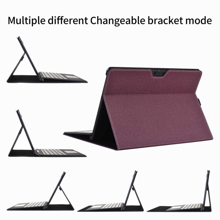 For Microsoft Surface Pro 10 Cloth Texture PC Tablet Protective Case(Wine Red) - Others by PMC TechLife | Online Shopping South Africa | PMC TechLife | Buy Now Pay Later Mobicred