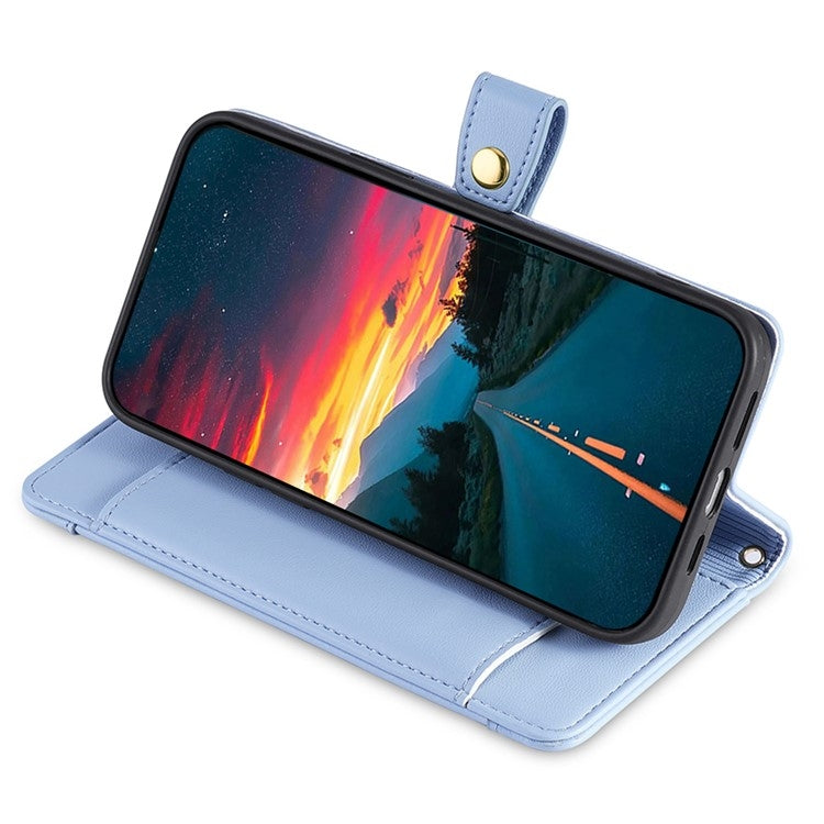 For Motorola Edge 50 Pro 5G Sheep Texture Cross-body Zipper Wallet Leather Phone Case(Blue) - free shipping - PMC TechLife - Order now!