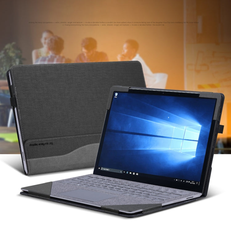 For Microsoft Surface Laptop 6 13.5 inch Laptop PU Leather Protective Case(Deep Blue) - Others by PMC TechLife | Online Shopping South Africa | PMC TechLife | Buy Now Pay Later Mobicred
