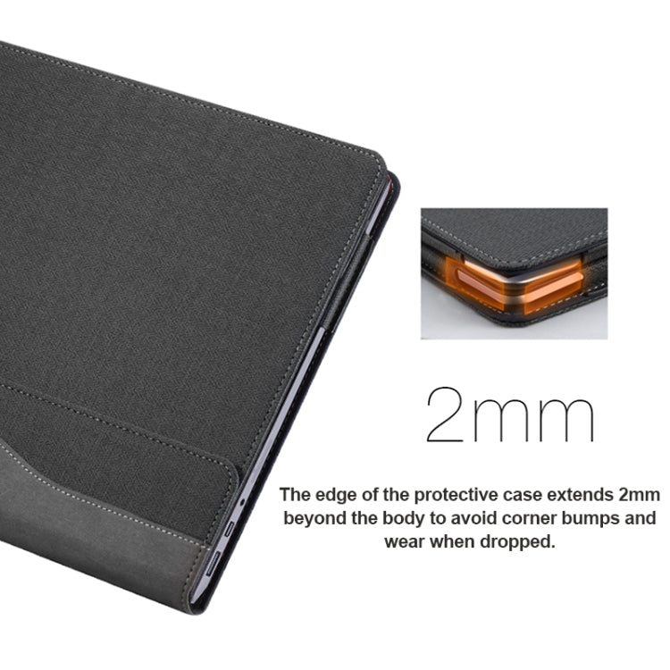 For Microsoft Surface Laptop 6 13.5 inch Laptop PU Leather Protective Case(Space Ash) - Others by PMC TechLife | Online Shopping South Africa | PMC TechLife | Buy Now Pay Later Mobicred