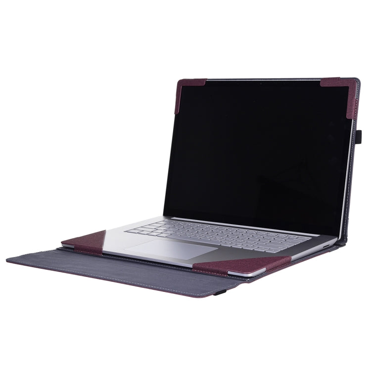 For Lenovo ThinkPad X1 Yoga Gen 5 Cloth Texture Laptop Leather Protective Case(Wine Red) - free shipping - PMC Jewellery - Order now!