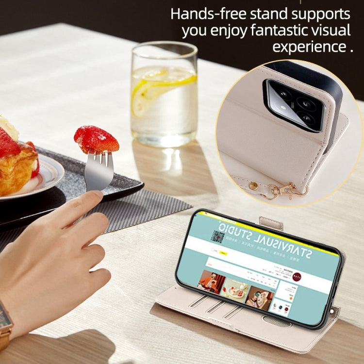 For Huawei Pura 70 5G Crossbody Chain Leather Phone Case(White) - free shipping - PMC Jewellery - Order now!