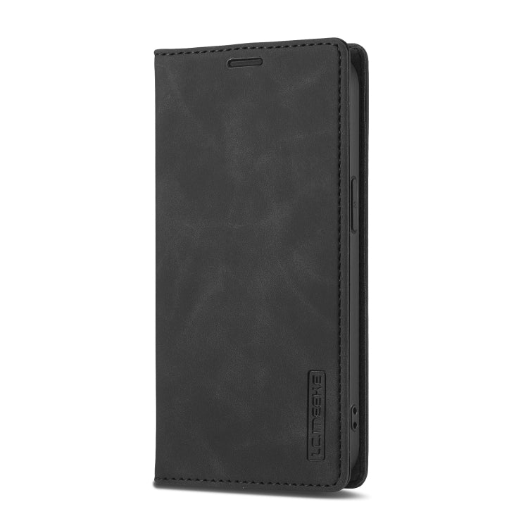 For iPhone 16e LC.IMEEKE Strong Magnetism Microfiber Leather Phone Case(Black) - iPhone 16e Cases by LC.IMEEKE | Online Shopping South Africa | PMC TechLife | Buy Now Pay Later Mobicred