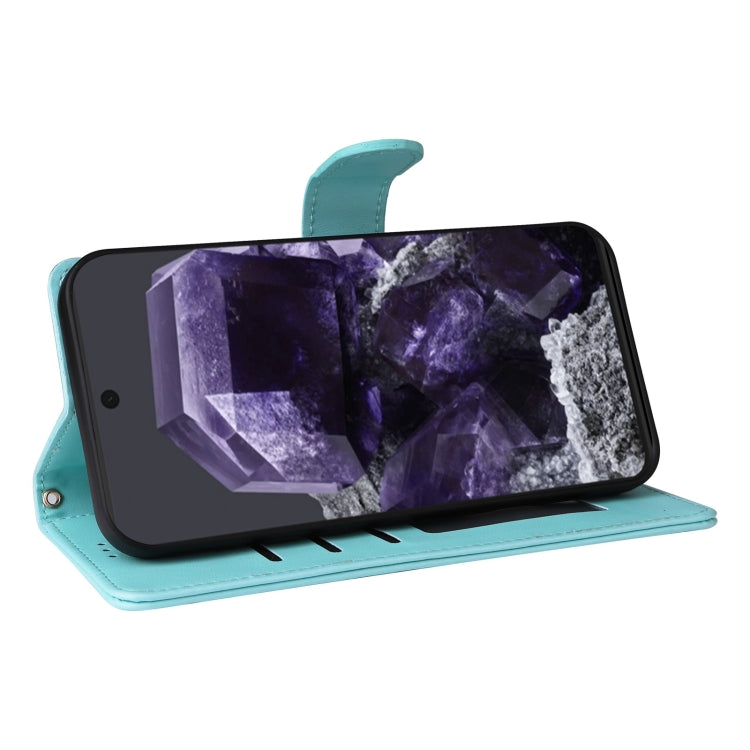 For Google Pixel 9 Diamond Lattice Leather Flip Phone Case(Mint Green) - Google Cases by PMC TechLife | Online Shopping South Africa | PMC TechLife | Buy Now Pay Later Mobicred