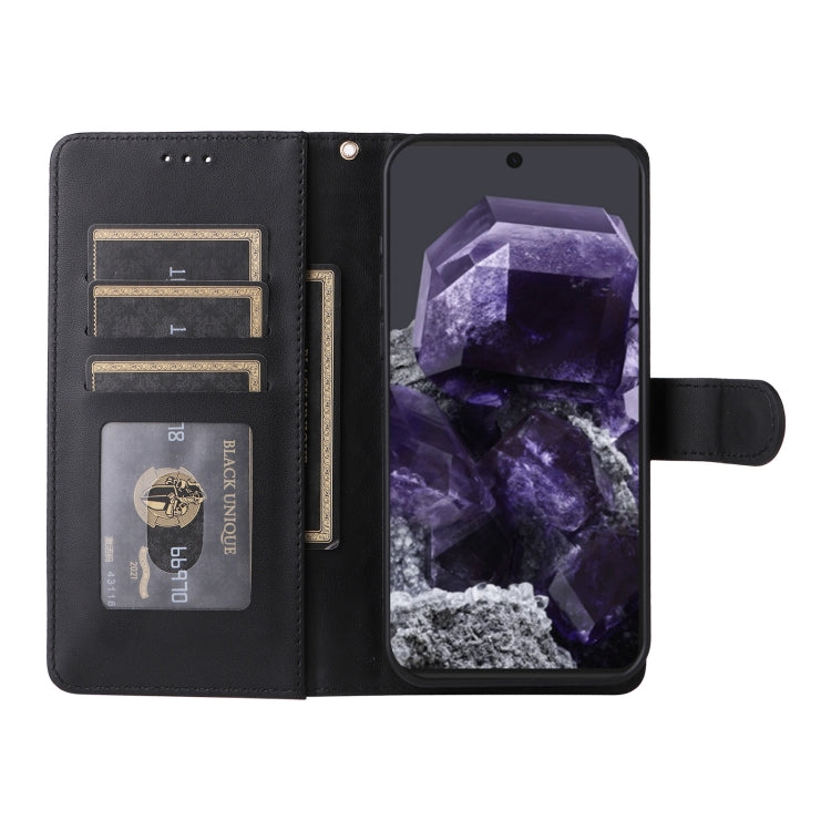 For Google Pixel 9 Pro Diamond Lattice Leather Flip Phone Case(Black) - Google Cases by PMC TechLife | Online Shopping South Africa | PMC TechLife | Buy Now Pay Later Mobicred