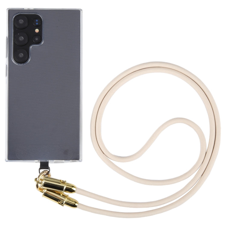 Type-C to Type-C Braid Data Cable Phone Anti-lost Crossbody Lanyard, Length: 1.2m(Khaki) - USB-C & Type-C Cable by PMc TechLife | Online Shopping South Africa | PMc TechLife | Buy Now Pay Later Mobicred