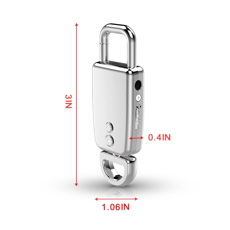 JNN S20 Zinc Alloy Keychain Voice Recorder, Memory:4GB(Silver) - free shipping - PMC TechLife - Order now!