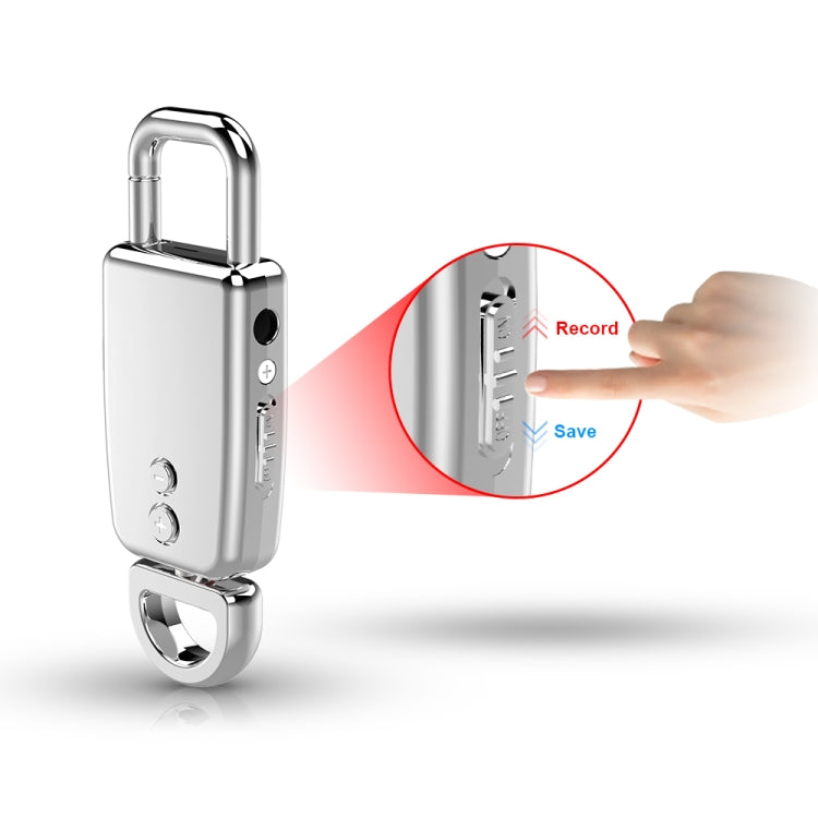 JNN S20 Zinc Alloy Keychain Voice Recorder, Memory:16GB(Black) - Other Style by JNN | Online Shopping South Africa | PMC TechLife | Buy Now Pay Later Mobicred