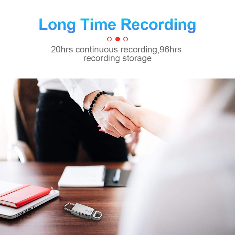 JNN S20 Zinc Alloy Keychain Voice Recorder, Memory:16GB(Black) - Other Style by JNN | Online Shopping South Africa | PMC TechLife | Buy Now Pay Later Mobicred