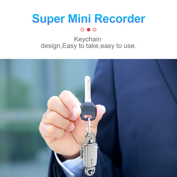 JNN S20 Zinc Alloy Keychain Voice Recorder, Memory:16GB(Black) - Other Style by JNN | Online Shopping South Africa | PMC TechLife | Buy Now Pay Later Mobicred