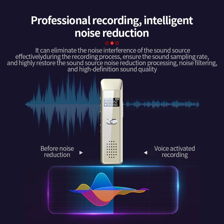 JNN Q7 Mini Portable Voice Recorder with OLED Screen, Memory:4GB(Gold) - Recording Pen by JNN | Online Shopping South Africa | PMC TechLife | Buy Now Pay Later Mobicred