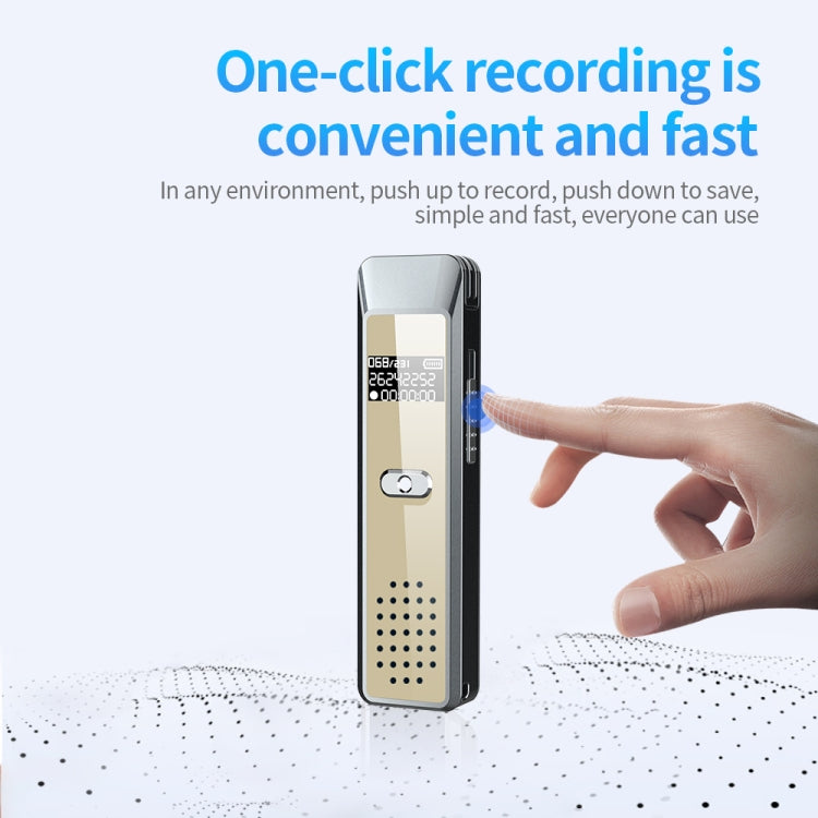JNN Q7 Mini Portable Voice Recorder with OLED Screen, Memory:4GB(Grey+Gold) - Recording Pen by JNN | Online Shopping South Africa | PMC TechLife | Buy Now Pay Later Mobicred