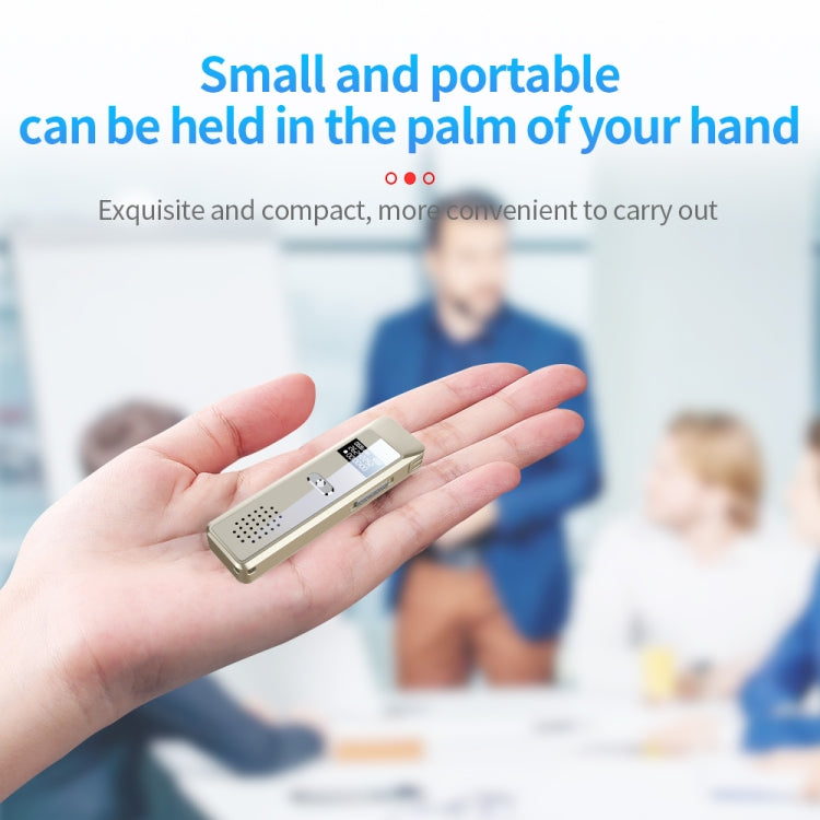 JNN Q7 Mini Portable Voice Recorder with OLED Screen, Memory:8GB(Gold) - free shipping - PMC TechLife - Order now!