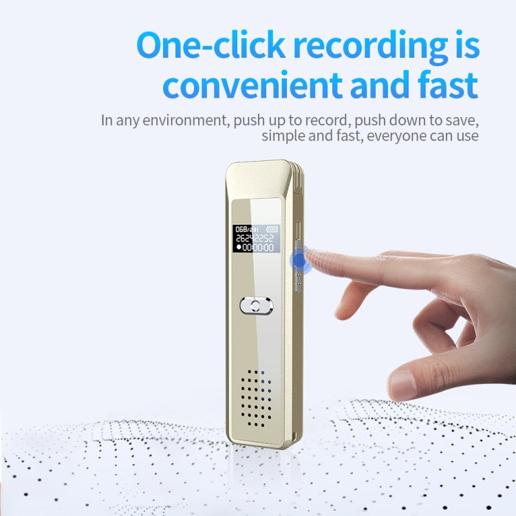 JNN Q7 Mini Portable Voice Recorder with OLED Screen, Memory:8GB(Gold) - free shipping - PMC TechLife - Order now!