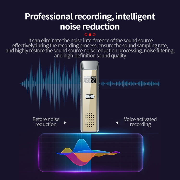 JNN Q7 Mini Portable Voice Recorder with OLED Screen, Memory:8GB(Grey+Gold) - Recording Pen by JNN | Online Shopping South Africa | PMC TechLife | Buy Now Pay Later Mobicred