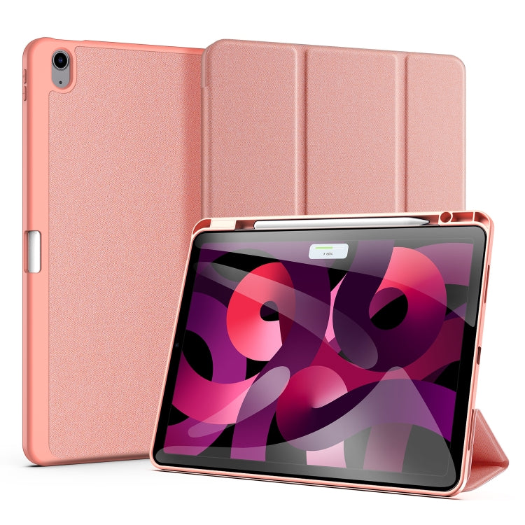 For iPad Air 13 2024 / 2025 DUX DUCIS Domo Series Cloth Texture Magnetic Leather Tablet Case(Pink) - free shipping - PMC TechLife - Order now!