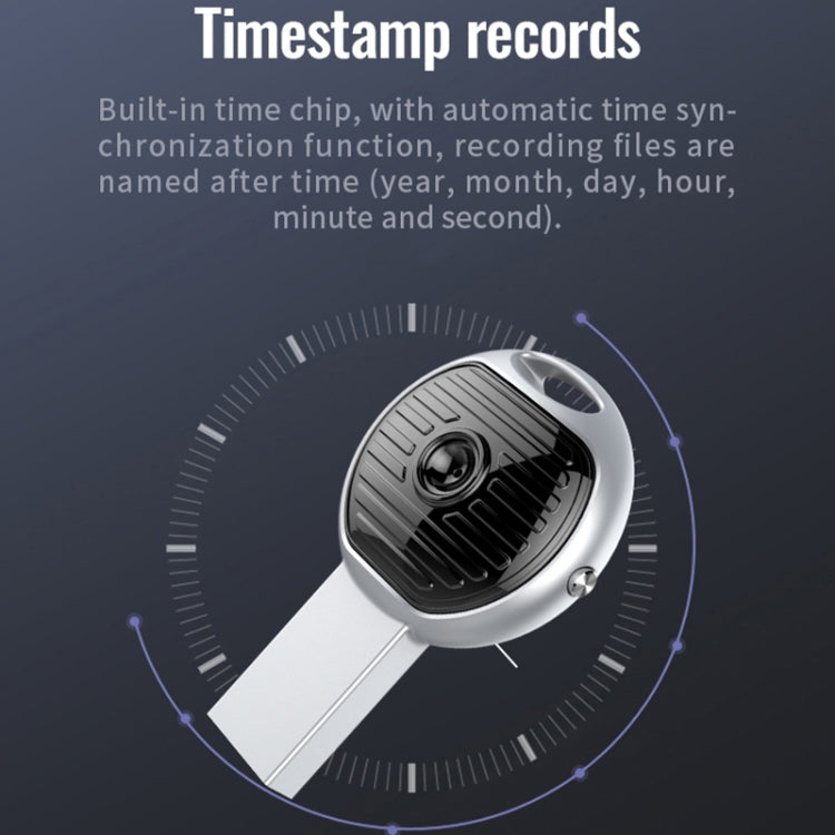 JNN S13 Zinc Alloy U-disk Voice Recorder, Memory:16GB(Silver) - free shipping - PMC TechLife - Order now!