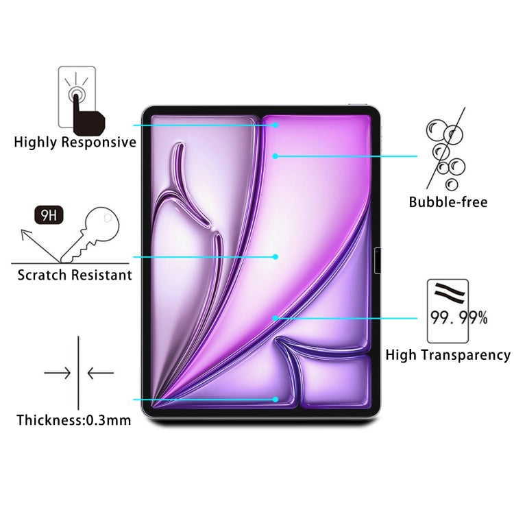 For iPad Air 13 2025 / 2024 25pcs 0.26mm 9H 2.5D Explosion-proof Tempered Glass Film - iPad Air 13 2025 / 2024 Tempered Glass by PMC TechLife | Online Shopping South Africa | PMC TechLife | Buy Now Pay Later Mobicred