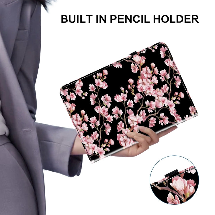 For Honor Pad X8 Pro / X9 2023 Crystal Texture Painted Leather Tablet Case(Plum Bossom) - Honor by PMC TechLife | Online Shopping South Africa | PMC TechLife | Buy Now Pay Later Mobicred