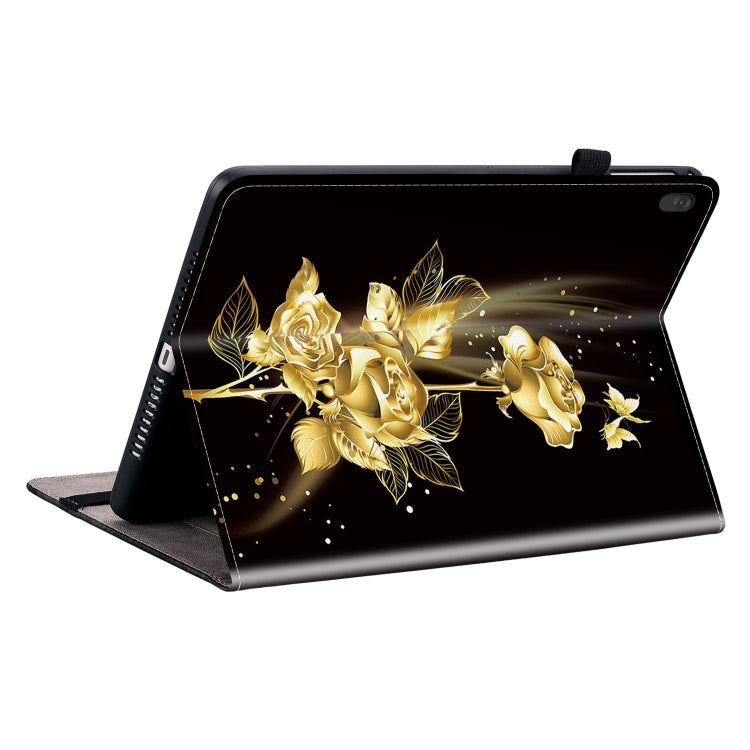 For Lenovo Tab M10 X605 / M10 HD X505 Crystal Texture Painted Leather Tablet Case(Gold Butterfly Rose) - Lenovo by PMC TechLife | Online Shopping South Africa | PMC TechLife | Buy Now Pay Later Mobicred