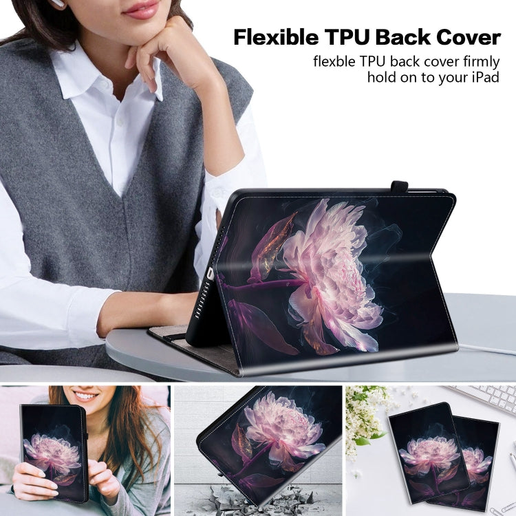 For Lenovo Tab M10 HD Gen2 Crystal Texture Painted Leather Tablet Case(Purple Peony) - Lenovo by PMC TechLife | Online Shopping South Africa | PMC TechLife | Buy Now Pay Later Mobicred