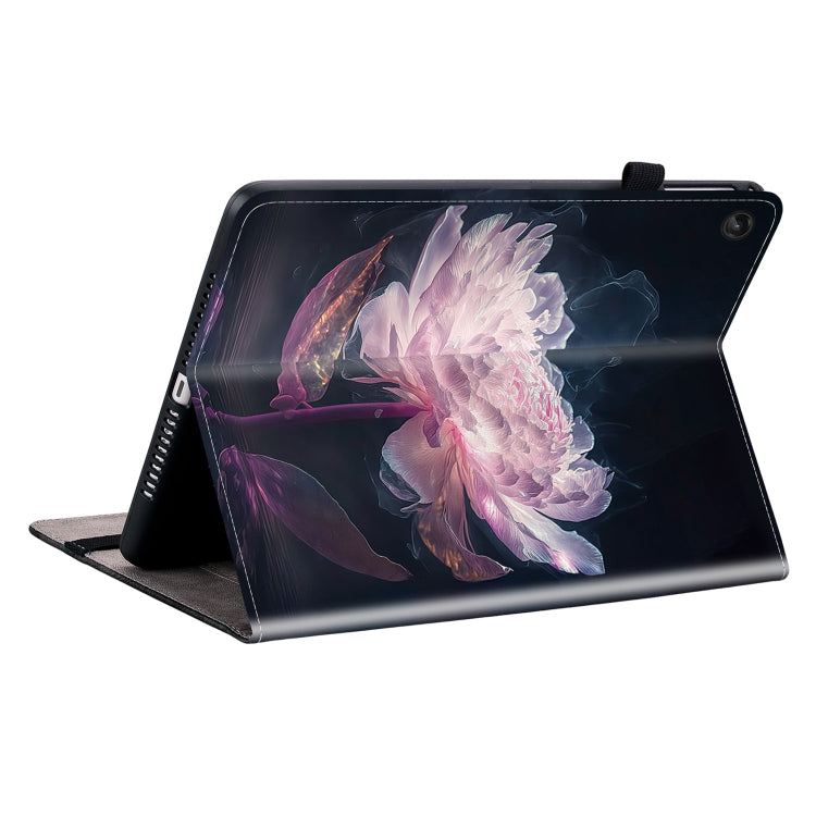 For Lenovo Tab M10 Plus HD 10.6 3rd Gen Crystal Texture Painted Leather Tablet Case(Purple Peony) - Lenovo by PMC TechLife | Online Shopping South Africa | PMC TechLife | Buy Now Pay Later Mobicred