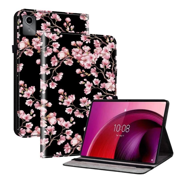 For Lenovo Tab M11/ Xiaoxin Pad 11 2024 Crystal Texture Painted Leather Tablet Case(Plum Bossom) - Lenovo by PMC TechLife | Online Shopping South Africa | PMC TechLife | Buy Now Pay Later Mobicred