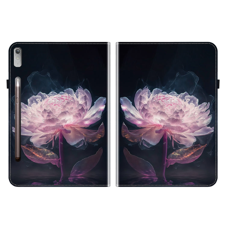 For Lenovo Tab P11 Pro Gen 2 11.2 Crystal Texture Painted Leather Tablet Case(Purple Peony) - free shipping - PMC TechLife - Order now!