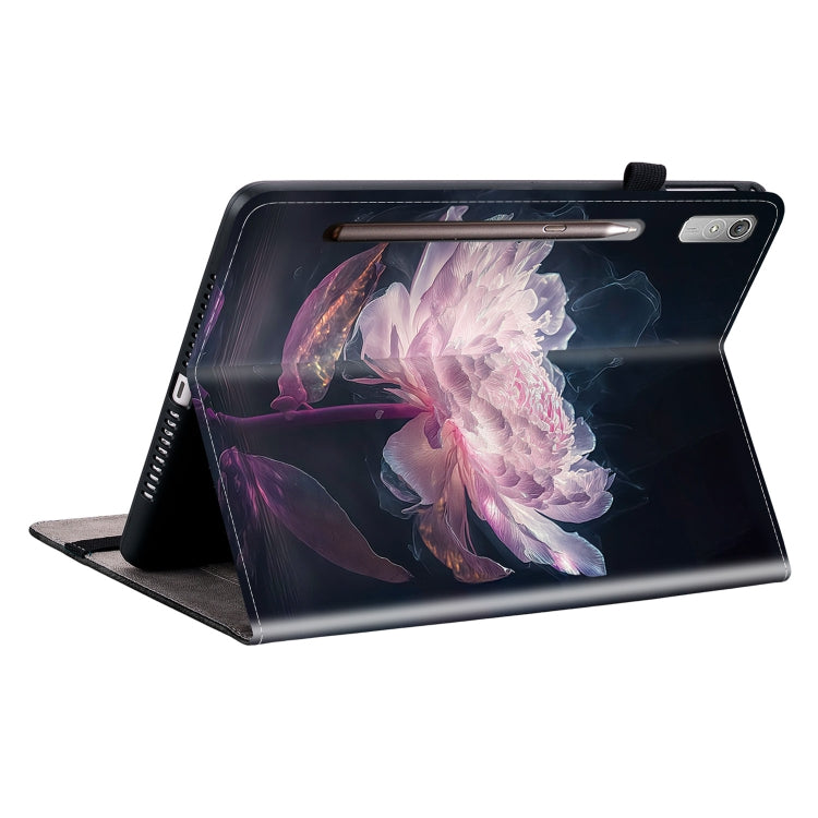 For Lenovo Tab P11 Pro Gen 2 11.2 Crystal Texture Painted Leather Tablet Case(Purple Peony) - free shipping - PMC TechLife - Order now!