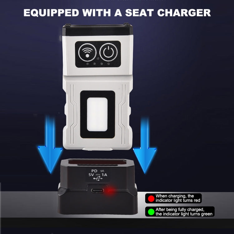 HW-213 Multi-function Rotating Sensing Cap Clip Work Light(Grey) - Headlamp by PMc TechLife | Online Shopping South Africa | PMc TechLife | Buy Now Pay Later Mobicred