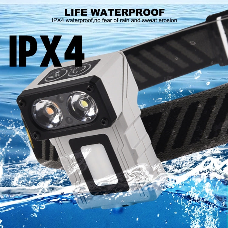 HW-213 Multi-function Rotating Sensing Cap Clip Work Light(Grey) - Headlamp by PMc TechLife | Online Shopping South Africa | PMc TechLife | Buy Now Pay Later Mobicred