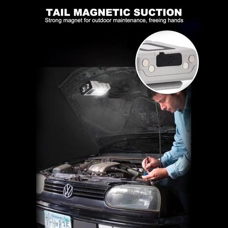 HW-213 Multi-function Rotating Sensing Cap Clip Work Light(Grey) - Headlamp by PMc TechLife | Online Shopping South Africa | PMc TechLife | Buy Now Pay Later Mobicred